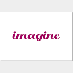 Imagine lettering word Posters and Art